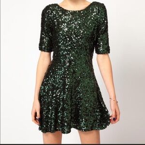 French Connection Sequin Skater Dress